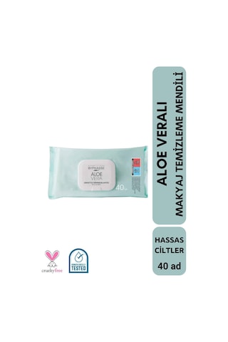 Byphasse Aloe Veralı Makyaj Temizleme Mendili Hassas Ciltler 40'lı