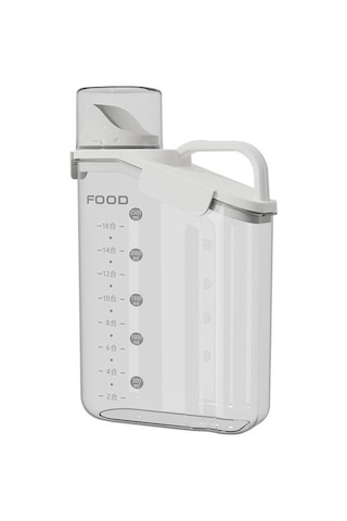 Hava Geçirmez Gıda Saklama Kapları Tahıl Dağıtıcı Tahıl Kabı Saklama Kutusu Pirinç Dağıtıcı Tahıl Dağıtıcı Mutfak Düzenleyici Beyaz