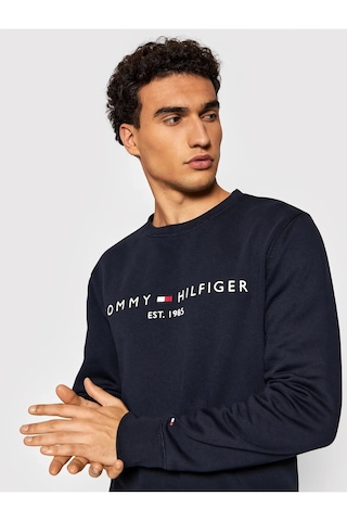Tommy Hilfiger Sıfır Yaka Sweatshirt Lacivert