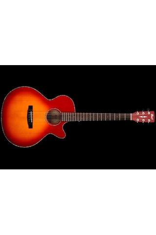 Cort Sfx-Essb Elektro Akustik Gitar Satin Sunburst Ladin Kapak