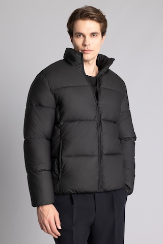 Defacto Sıcak Tutan Su İtici Slim Fit Dik Yaka Astarlı Fermuarlı Rüzgar Geçirmez Şişme Mont C5631ax26wnbk27 Siyah-bk27