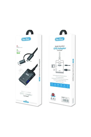 Go Des GD-DK106 5 in 1 Type-C / Micro OTG USB & SD Hafıza Kart Okuyucu - ZORE-261941