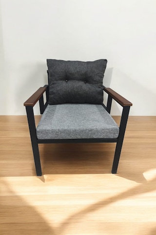 Pimango Pi Elize Demonte Metal Tekli Bahçe Mobilyası Antrasit - Gri 60 x 60 Antrasit  - Gri