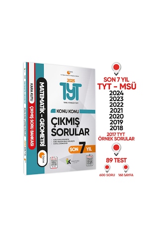 2025 Yks - Tyt Matematik-geometri Karakutu Konu Konu Çıkmış Soru Ba