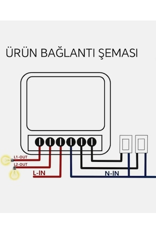 TUYA DESTEKLİ 2 KANALLI AKILLI  IŞIK  ANAHTARI