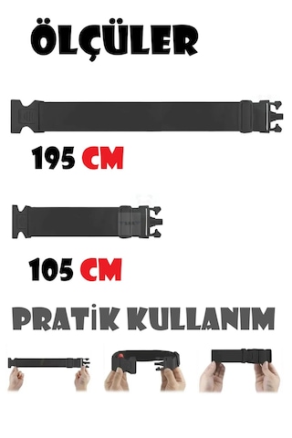 Reaktör Siyah Valiz Bavul Emniyet Kemeri 1 Adet Haki
