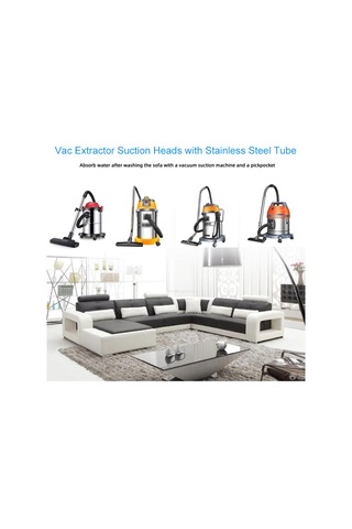 Ranyeek Koltuk Yıkama Makinesi Su Emici Ucu Seti C - Küçük Uç + Çelik Boru + 4 Bağlantı Koltuk, Halı, Bezi Temizliği