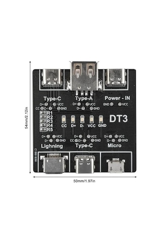 Dt3 Kablo Test Cihazı Typec / Micro / Usb / Lightning