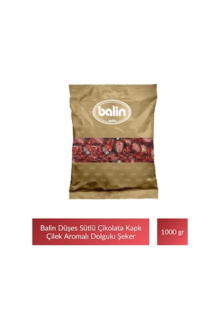 Balin Düşes Çikolata Kaplı Çilek Aromalı Sert Şeker 1000 Gr X 2 Adet
