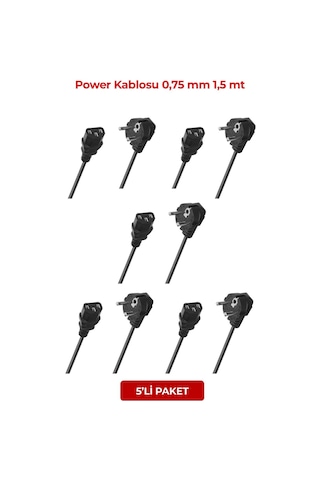 S-lınk Sl-p175, Power Kablosu 0,75mm 1,5mt 5li Paket