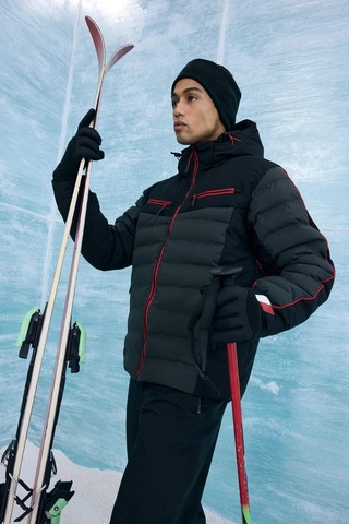 Defacto Su İtici Regular Fit Kapüşonlu Fermuarlı Rüzgar Geçirmez Kayak Montu F5352ax25wnbk81 Siyah-bk81