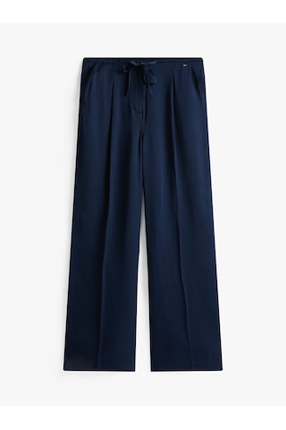 Tommy Hilfiger Sateen Tıe Rlxd Straıght Pants Kadın Mavi Pantolon - Ww0ww47171 Mavi
