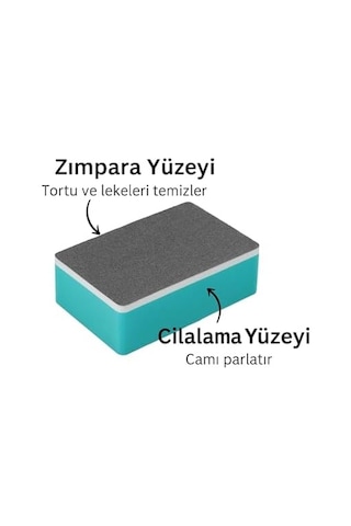 Akvaryum Temizlik Bloğu Çift Yüzeyli Zımpara & Cilalama Süngeri Cam Akvaryumlar İçin Kireç, Su Lekesi Ve Yosun Giderici Kimyasalsız, Çizik Bırakmayan Fish Tank Descaling Polishing Pad 1adet