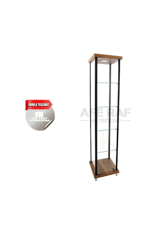 Afe Dekor Camlı Vitrin Dolap 40 x 40 x 175 CM Afe Dekor Camlı Vitrin Dolap 40 x 40 x 175 CM