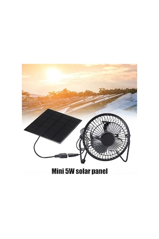 5 W 4 Inç Mini Güneş Paneli Powered Ventilatör Fan Taşınabilir Sera Güneş Egzoz Fanı Ofis Açık Köpek Tavuk Evi Hayranları Ccksv8 Siyah