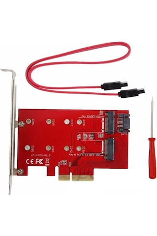 Pcı-express X4 To Ngff M.2 B & B+m Key Sata Ssd Pci E Çevirici