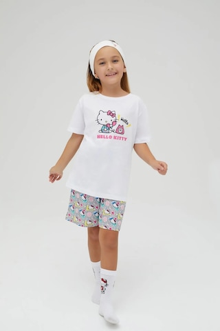 Hello Kitty Kız Çocuk Kısa Kollu Pijama Takımı Renklı