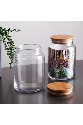 Mien Bambu Kapaklı Cam Kavanoz 800 Ml