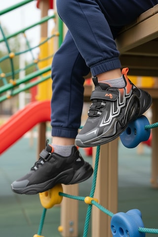 Marcokids Siyah Cırtlı Hafif Erkek Çocuk Spor Ayakkabı 161-t5440210 F Siyah