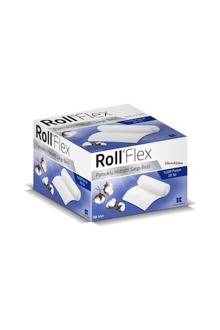 ROLL FLEX 10cm X 10m 12 Adet Pamuklu Hidrofil Sargı Bezi Rulo
