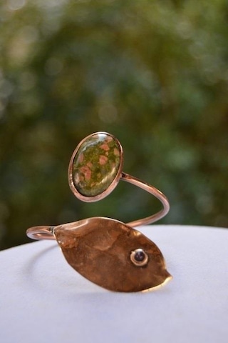 Stoneage Jewellery Unakit Taşlı Tasarım Bileklik Bronz