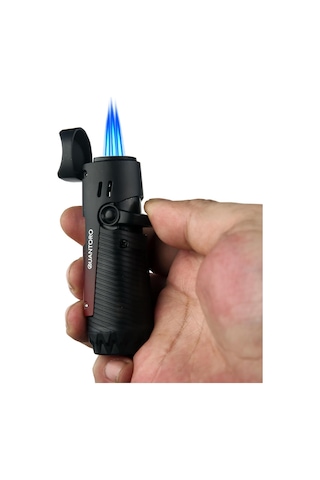 Quantoro Mgm04-9 Delicili İğneli Üçlü Jet Alev Gunmetal Çakmak Diğer