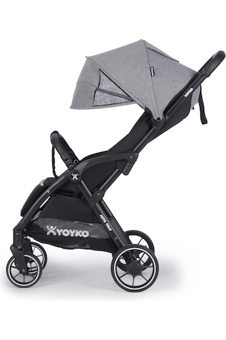 Yoyko Wow Kabin Boy Tek Elle Kolay Katlanır Pratik Bebek Arabası Autofold Gri Siyah