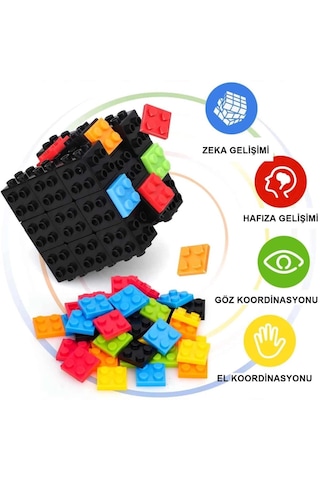 Blok Parçalı Eğitici Sabır Ve Zeka Küpü 6x6cm.