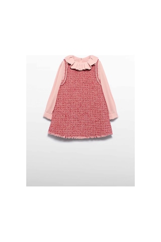 Mayoral Abel&lula Kız Çocuk Pullu Uzun Kol Elbise Kırmızı