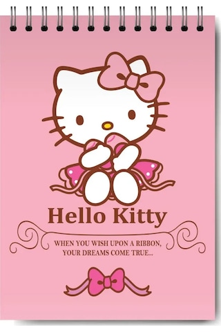 Hello Kitty Hello Kitty Spiral Ciltli Kareli Not Defteri 316778433 Pembe