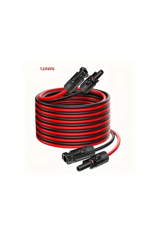 Xuweiwei 5m Mc4 Sarj Kablosu 12awg Uv Direncli Guclu Solar Panel Kablosu Erkek Disi Konnektor