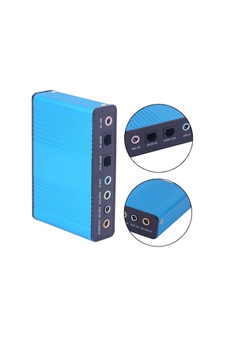 Wozlo USB 6 Kanal 5.1 Optik Dijital Çıkışlı Harici Ses Kartı