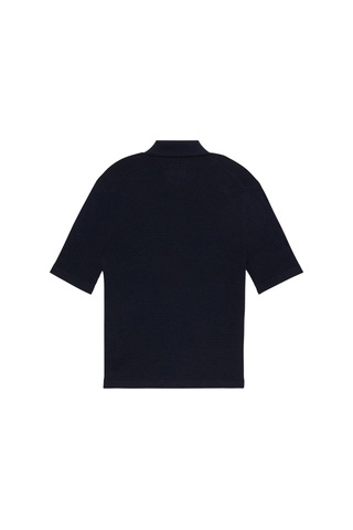 Calvin Klein Ss Smth Cttn Wffl Pamuklu Polo Yaka Lacivert Erkek T-shirt-8686 Lacivert