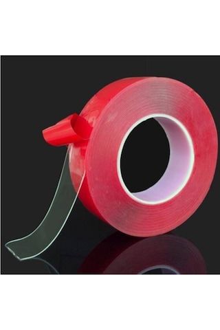Çift Taraflı Şeffaf Silikonlu Güçlü Yapıştırıcı Montaj Bandı 10 Mm X 5 Mt