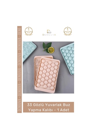Buzkalıbı Modern Estetik Mutfak Kapaklı Pratik Buz Küresi Aparatı Yuvarlak Buz Yapma Kalıbı 33 Gözl Çok Renkli