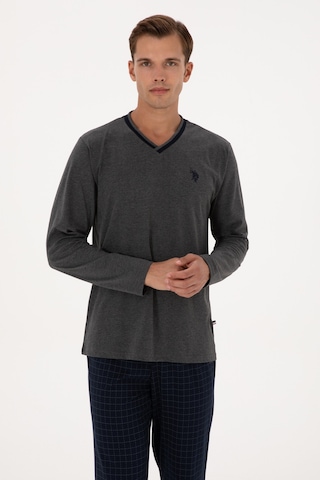 U.s. Polo Assn. Erkek Antrasit Melanj Pijama Takım 50318616-vr081 Antrasit Melanj