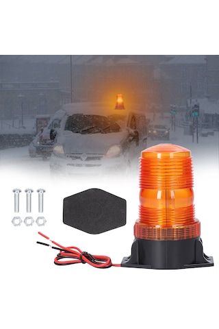 Xindoker Araç Acil Uyarı Işığı 12-30v Kırmızı Led Flaş, Ip65 Su Geçirmez, Nakliye Inşaat Taşıtları İçin