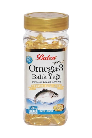 Omega 3 Plus+ Balık Yağı Yumuşak 100 Kapsül