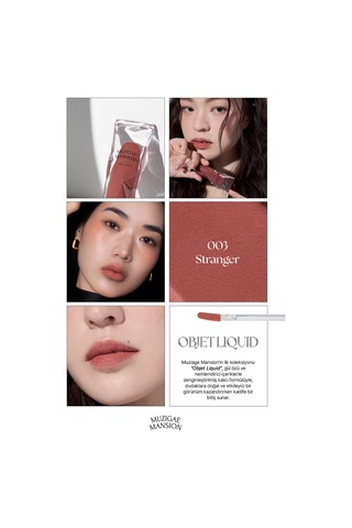 Muzıgae Mansıon Gül Özlü Yumuşak Dokulu Nemlendirici Ve Kalıcı Tint Objet Liquid 003 Stranger