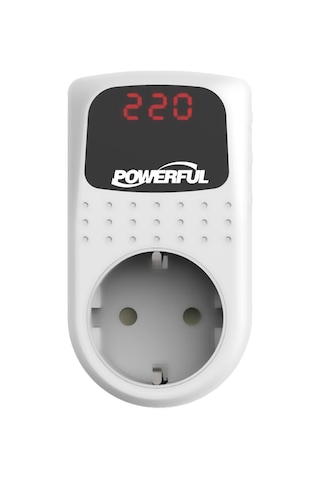 Powerful VP-116 3500W Tekli Akım Koruma Prizi Beyaz