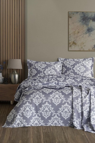 Varol Damasco Çift Kişilk Yatak Örtüsü Grı/cıftkısılık Gri