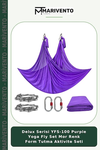 Delux Serisi Yfs-100 Purple Yoga Fly Set Mor Renk Form Tutma Aktivite Seti