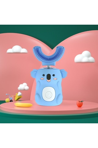 Sones Çocuk Ağız Elektrikli Diş Fırçası U Şeklinde Sonic Akıllı Elektrikli Diş Fırçası Mavi