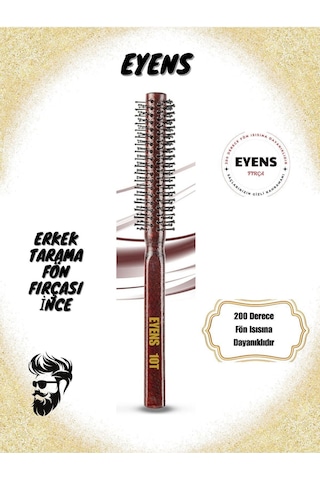 Eyens Professional 10t İnce Erkek Saç Fırçası 200 Derece Fön Isısına Dayanıklıdır