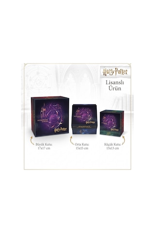 Bakgelal Harry Potter Hogwarts Lisanslı 3 Lü Dekoratif Saklama Kutusu Seti İç İçe Geçebilen Hediye Kutuları- Görekemli Hogwarts Tasarımlı - 9013756133961