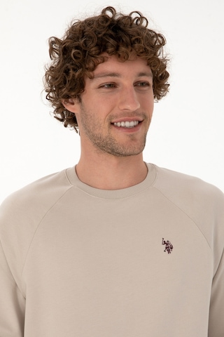 U.S. Polo Assn. Erkek Regular Fit Bisiklet Yaka Taş İnce Basic Sweatshirt 50313752-VR049