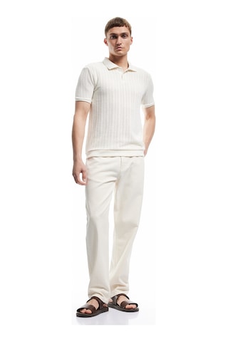 Koton Pamuklu Normal Bel Cep Detaylı Vintage Straight Jean Pantolon Ekru 6wam40045nd Ekru