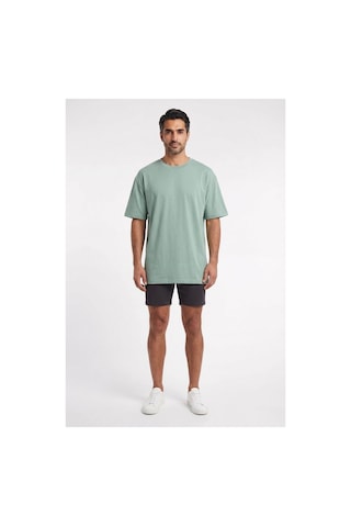 Lixa Basic Turkuaz Erkek Oversize T-shirt 141107 Siyah