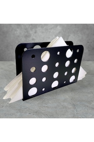 Glare Peçetelik Delikli Mat Siyah Siyah