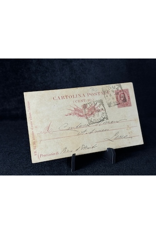 İtalya Roma Antiye 1891 Yıllından Postadan Geçmiş Cartolina Postale Dieci Centesimi 10 Cent Kendinden Pullu